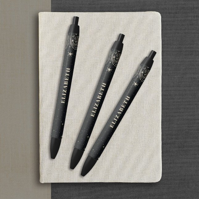 Elegant Professional Hair Stylist Office Pen (Personalize these elegant vintage celestial. pens for your beauty salon.)