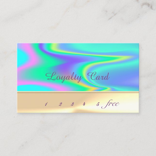 Elegant Professional Holographic Loyalty Card (Front)