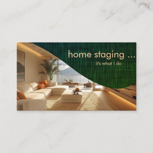 Elegant Professional Home Staging Business Card