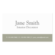 Elegant Professional Interior Design Decorator Business Card