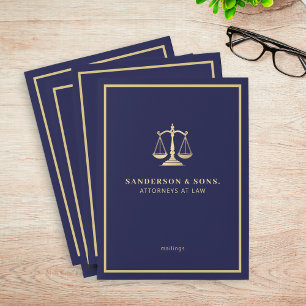 Elegant professional lawyer scales of justice pocket folder