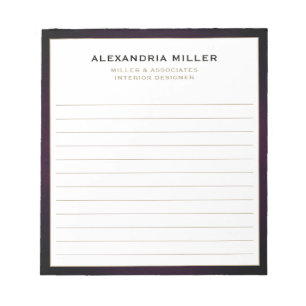 Elegant Professional Lined Notepad