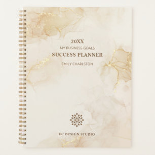 Elegant Professional Logo Gold Beige   Business Planner