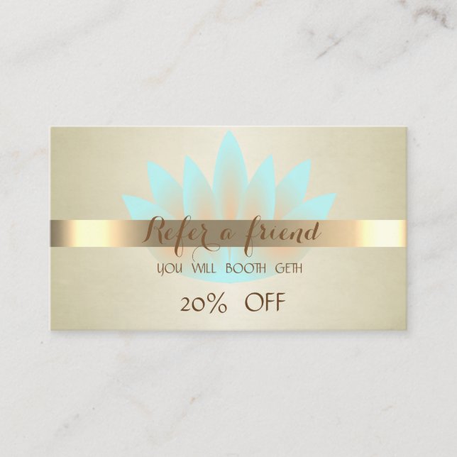 Elegant Professional,Lotus  Referral Card (Front)