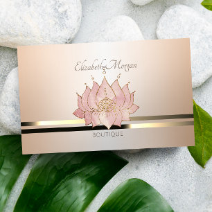 Elegant Professional Luminous Lotus Business Card