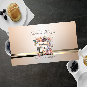 Elegant Professional Luminouse Floral Mixer Business Card