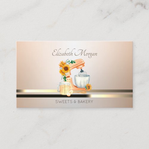 Elegant Professional Luminouse Mixer Sunflowers Business Card