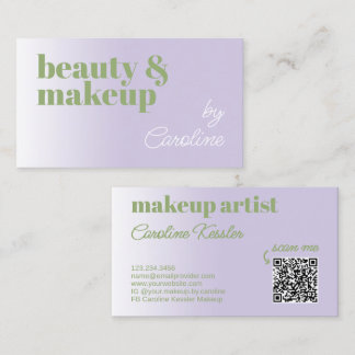 Elegant Professional Makeup Artist Business Card