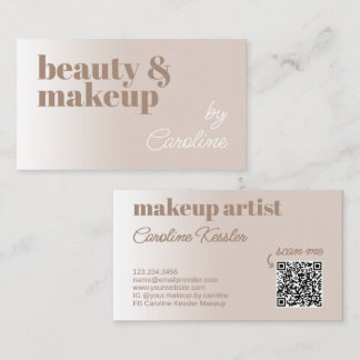 Elegant Professional Makeup Artist Business Card