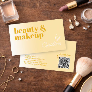 Elegant Professional Makeup Artist Business Card