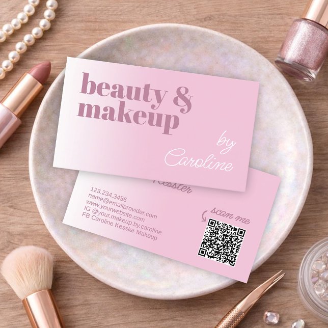 Elegant Professional Makeup Artist Business Card (Creator Uploaded)
