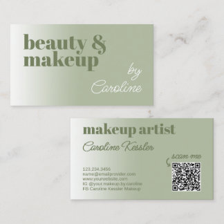 Elegant Professional Makeup Artist Business Card
