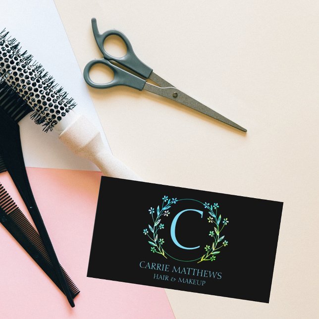 Elegant Professional Makeup Artist Hair Salon Business Card (Creator Uploaded)
