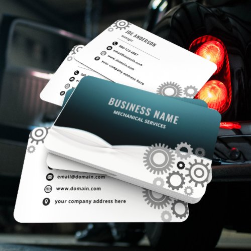 Elegant Professional Mechanic  Business Card