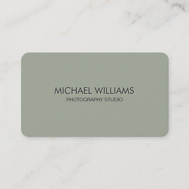 Elegant Professional Metal Business Card (Front)