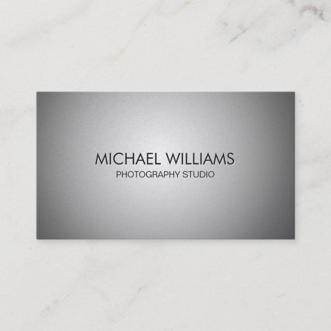 Elegant professional metal simple matte shine business card (Front)
