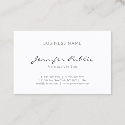 Elegant Professional Minimalist Modern Simple Business Card