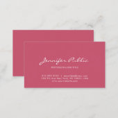 Elegant Professional Minimalist Red Template Chic Business Card (Front/Back)