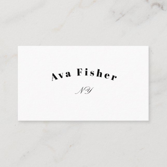 Elegant Professional Minimalistic Rétro Business Card (Front)