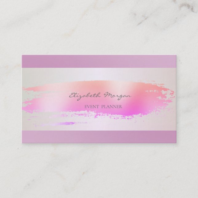 Elegant Professional Modern, Brush Stroke Business Card (Front)