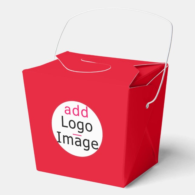 Elegant Professional Modern Business Custom Red Favor Boxes (Front)