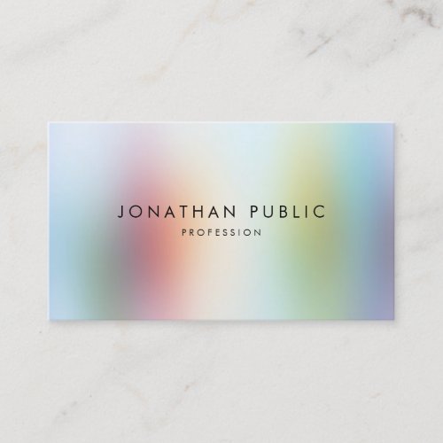 Elegant Professional Modern Colorful Abstract Art Business Card