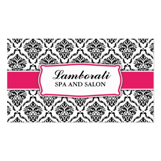 Elegant Professional Modern Damask Floral Pattern Business Card Zazzle
