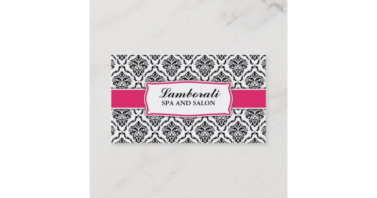 Elegant Professional Modern Damask Floral Pattern Business Card