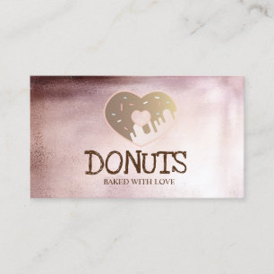 Elegant Professional Modern,Donuts,Bakery Business Card