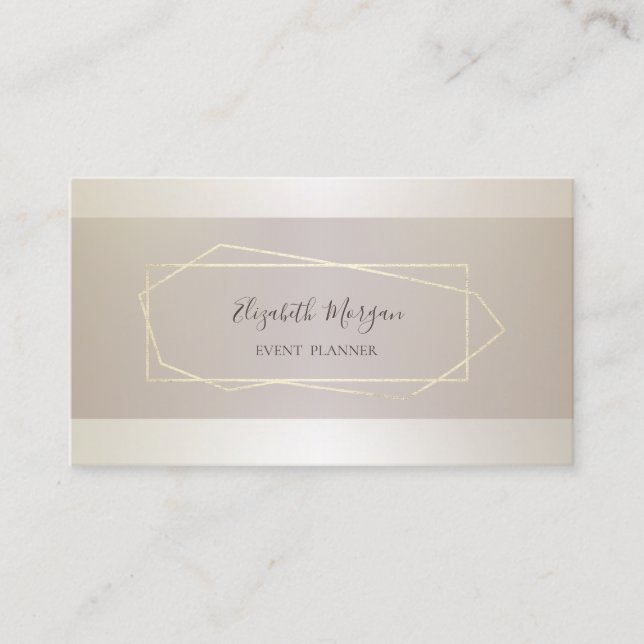 Elegant Professional Modern Geometric, Frame Business Card (Front)
