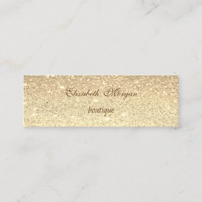 Elegant Professional Modern Glittery Mini Business Card (Front)