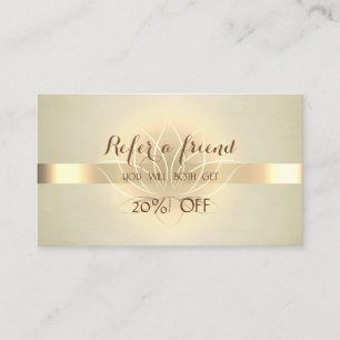 Elegant Professional Modern Lotus Referral Card