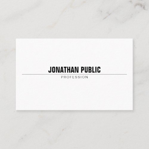 Elegant Professional Modern Minimalist Plain Business Card