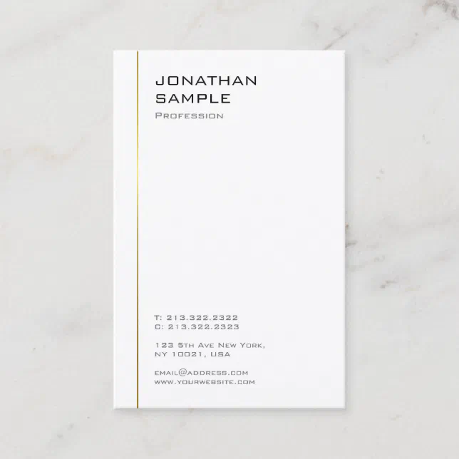 Elegant Professional Modern Minimalist Template Business Card | Zazzle