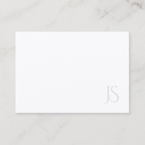 Elegant Professional Modern Monogram Simple Plain Business Card