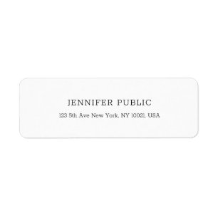 Elegant Professional Modern Simple White Template Label
