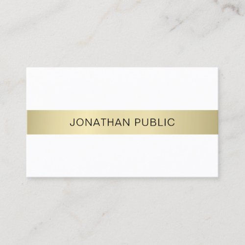 Elegant Professional Modern Sleek Plain Luxury Business Card