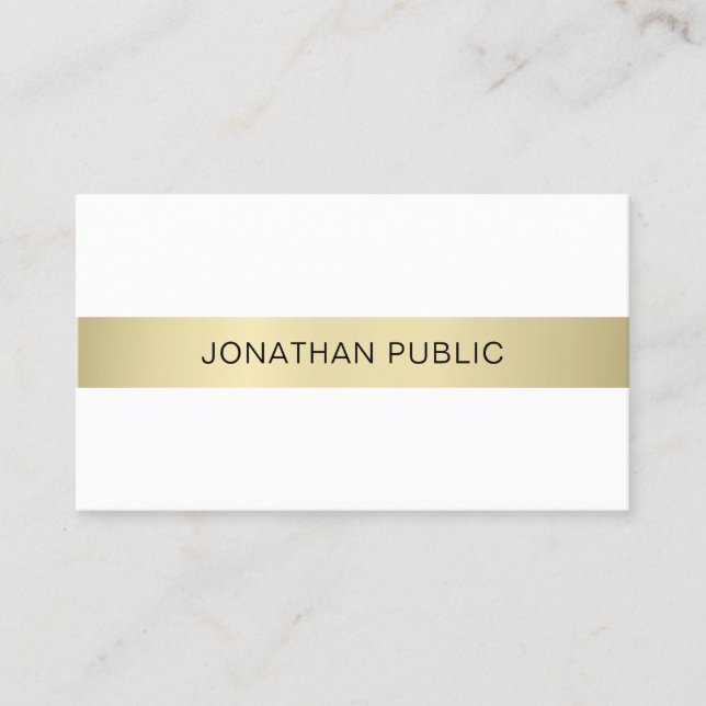 Elegant Professional Modern Sleek Plain Luxury Business Card (Front)