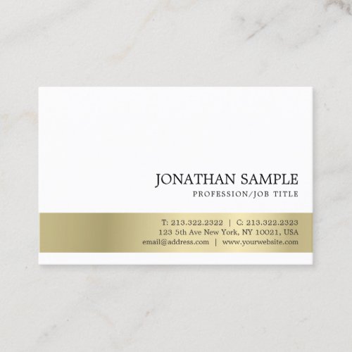 Elegant Professional Modern Stylish Gold Look Business Card