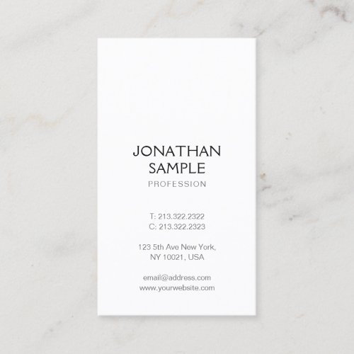 Elegant Professional Modern Template Vertical Business Card