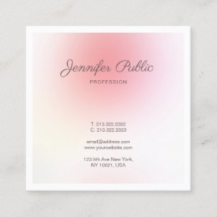 Elegant Professional Modern Trendy Creative Plain Square Business Card