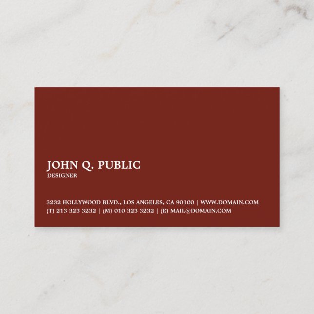 Elegant Professional Monogram Business Card (Front)