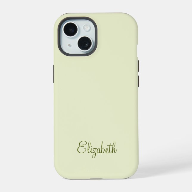 Elegant Professional Monogram iPhone 15 Case (Back)