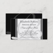 Elegant Professional Monogram R Black and Gray Business Card (Front/Back)