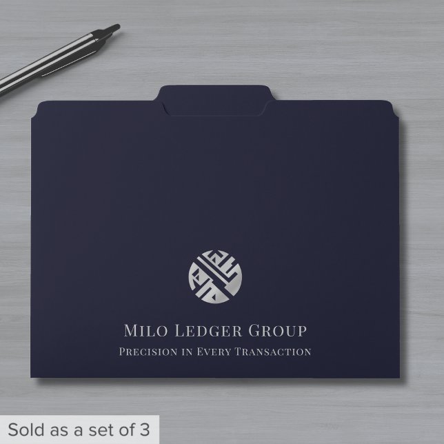 Elegant Professional Navy Blue File Folder (Creator Uploaded)