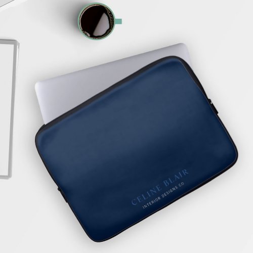 Elegant Professional Navy Blue Laptop Sleeve