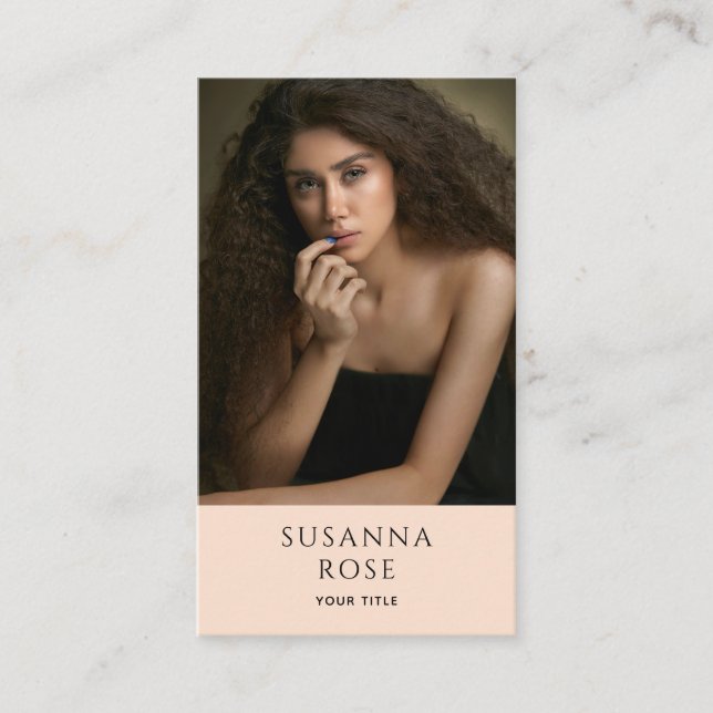 Elegant Professional Photo Modern Business Card (Front)