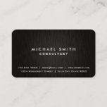 Elegant Professional Plain Black Modern Metal Look Business Card<br><div class="desc">Modern Professional Elegant Black Simple Plain Brushed Metal Customizable Business Card. Ideal for Makeup Artists,  Cosmetologists,  Fashion Designers,  Interior Decorators,  Hairdressers,  Hair Stylists,  Beauticians,  Accountants,  Realtors,  Attorneys,  Real Estate Agents,  Lawyers,  Brokers and Corporate Professionals.</div>