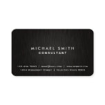 Elegant Professional Plain Black Modern Metal Look Business Card Elegant Professional Plain Black Modern Metal Look Business Card