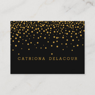 Elegant Professional Plain Modern Black Gold Foil Business Card